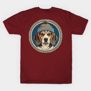 Beagle dog dressed for winter T-Shirt